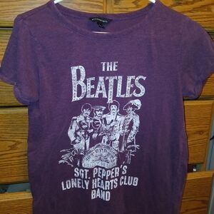 Rock & Republic Burgundy Beatles Graphic Tee